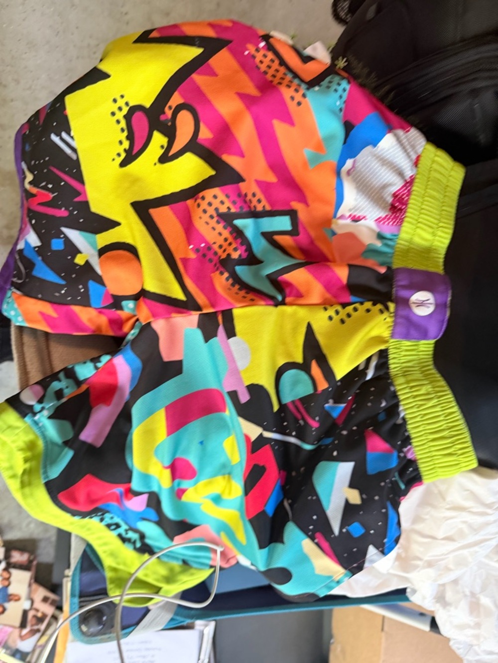 Vibrant Neon Graphic Athletic Shorts Hoop Culture